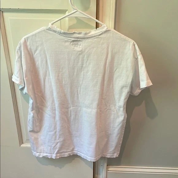 White Graphic Short Sleeve Tee with Crew Neck - Picture 4 of 4